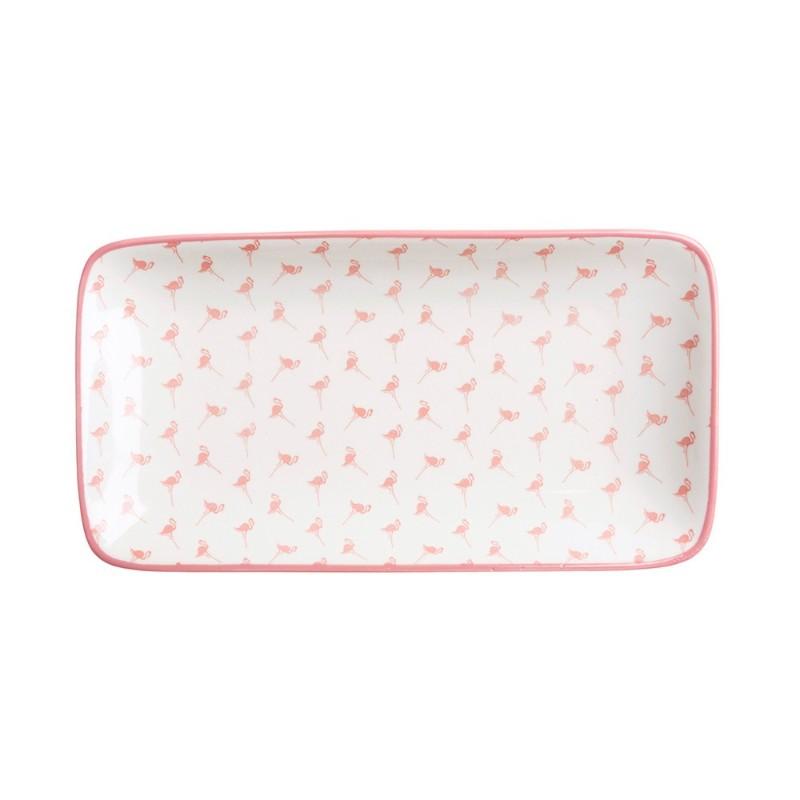 Patterned Plate - Flamingo