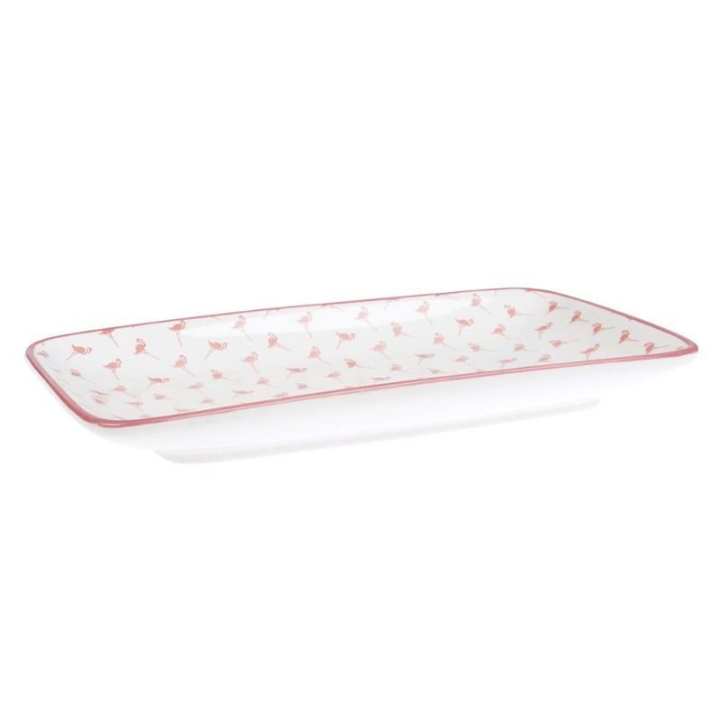 Patterned Plate - Flamingo
